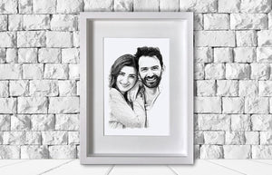 Portrait Pencil Drawing Photo Frame